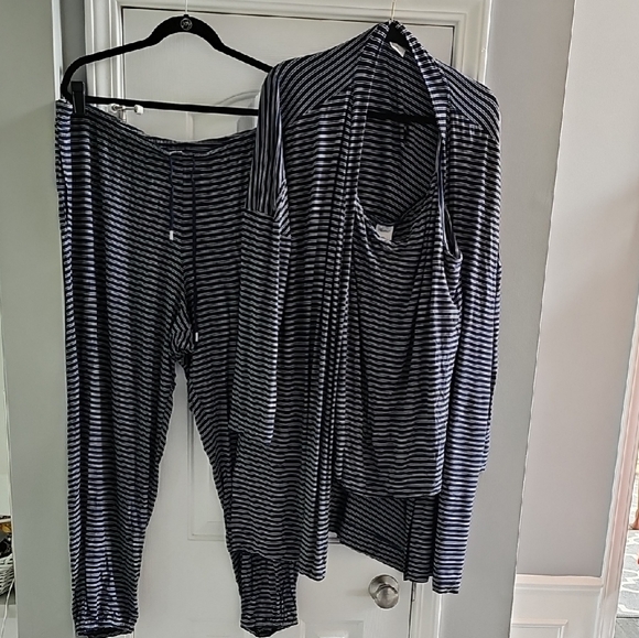 Soma Other - Soma Navy and White Striped Pajama Set